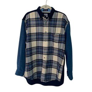 Faconnable Vintage Mens Shirt Size Medium Multicolor Plaid Pocket Pure Cotton
